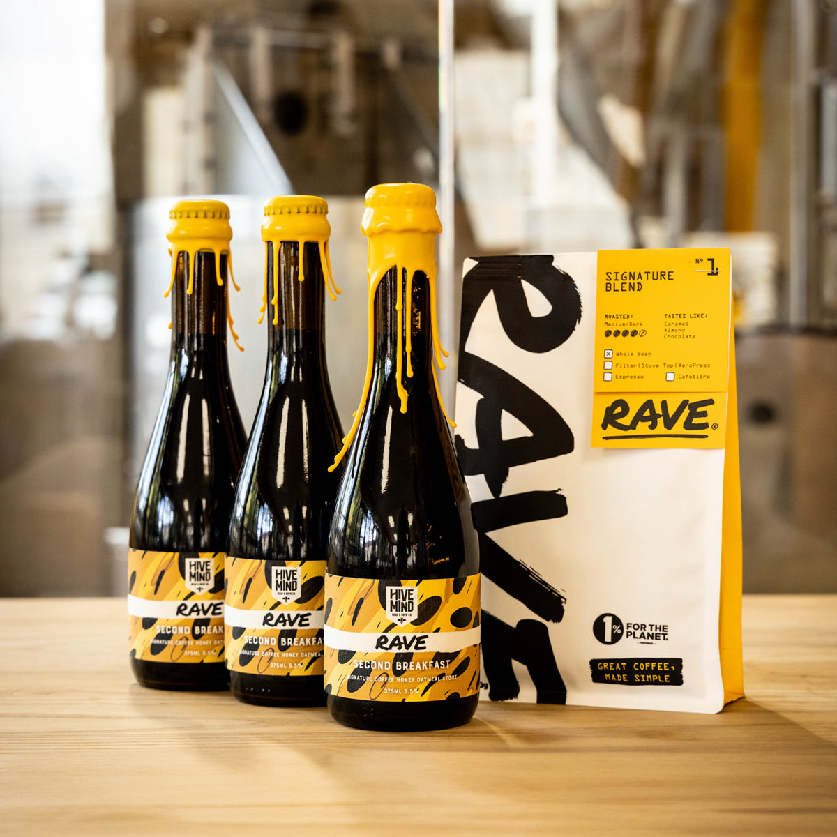 Rave Coffee X Hive Mind - Coffee Honey Oatmeal Stout