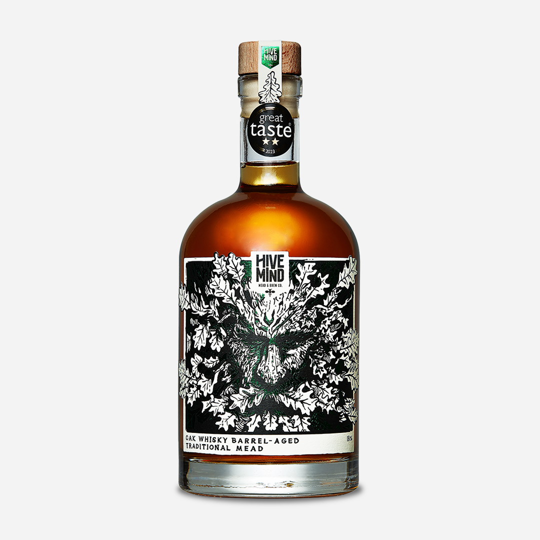 Oak Whiskey Barrel Aged Traditional Mead Hive Mind Mead and Brew Co
