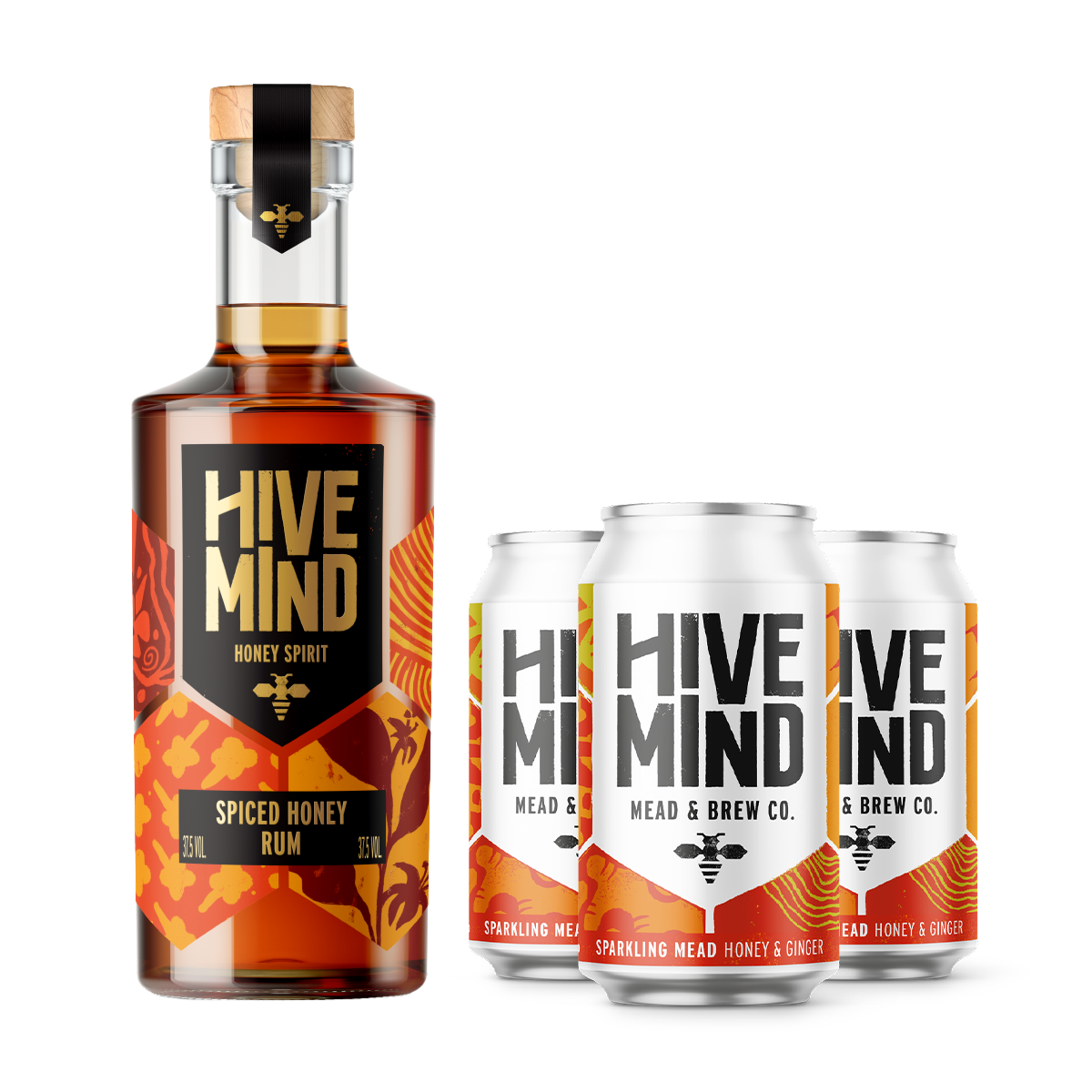 Honey Rum & 4 x Ginger Sparkling Mead Bundle - SPECIAL OFFER